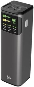 Resim Bix PB200W 24000mAh Taşınabilir Çift USB-C PD & USB-A Çıkışlı Powerbank, 200W PD 3.1 Hızlı Şarj Dijital Ekranlı, MacBook, Tablet ve Telefonlarla Uyumlu Şarj Ünitesi 