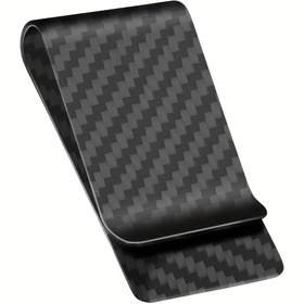 Resim Smartcarbon Gerçek Karbon Lifli Erkekler için Para Klipsi, İnce Ön Cep Cüzdanı 50 Banknot'a Kadar, Hediye İçin Minimalist Erkek Cüzdanı 