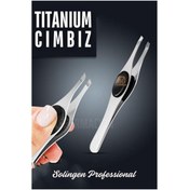 Resim Skygo Titanyum Çelik Cımbız Kaş Alma Cımbızı Tüy Alma Cımbızı Solingen Professional 