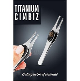 Resim Skygo Titanyum Çelik Cımbız Kaş Alma Cımbızı Tüy Alma Cımbızı Solingen Professional 