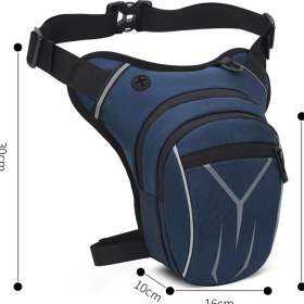 Resim E Mavi Tarzı Motorsiklet Bırak Bacak Yan Çantası Su Geçirmez Eva Sert Kabuk Çanta Açık Hava Rahat Bel Çantası Motosiklet Bisiklet Çantası Bisiklet Hip Kemer Çantası (Yurt Dışından) 