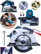 Resim Daflong Lazerli Metal Şanzuman 185 MM Sunta Kesme Daire Testere Makinesi 