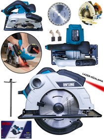 Resim Daflong Lazerli Metal Şanzuman 185 MM Sunta Kesme Daire Testere Makinesi 