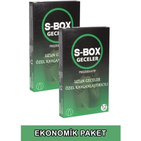 Resim S-Box Kayganlaştırıcılı Prezervatif 2'li Ekonomik Paket 