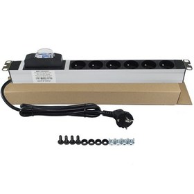 Resim Amp Connect 19 İnç 1U 6 Çıkş Ups Fransız Otomatik Sigortalı 