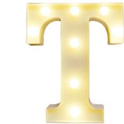 Resim Hfambition Isık Harfi T Işıklı Dekoratif Aydınlatma - Ip54 Su Geçirmez, Sıcak Beyaz Işık, Pvc Malzeme, Parti Düğün Ev Dekorasyonu İçin Pil Dahil Değil 