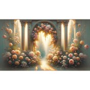 Resim Venspor Romantik Çiçeklerle Bezeli Klasik Arkaplan, 200x150cm, Fon, Duvar Örtüsü 