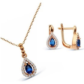 Resim Argentum Concept - Zirkon Taşlı Rose Gümüş Set (219325393) 