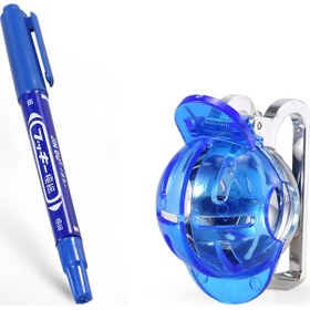 Resim Folinda Mavi Golf Topu Çizici Aleti - Hizalama Kontrolü İçin Kolay Çizim, Swing Ve Putting İçin Markaj Aracı 