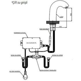 Resim Genel Markalar Fotoselli Çift Su Girişli Lavabo Bataryası 
