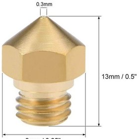 Resim Koodmax 3d Yazıcı Mk10 Extruder 1.75mm / 0.3mm Baskı Kafası Nozzle 