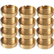 Resim Xuweiwei 12 Parça Metal Kül Tablası Golden Rüzgar Geçirmez İç Ve Dış Mekan 