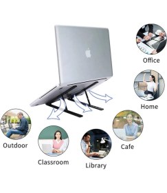Resim Blupple F1 Laptop Tablet Telefon Kitap Okuma Standı Çok Amaçlı Stand Katlanabilir 10-15.6'' Uyumlu Dizüstü Bilgisayar 