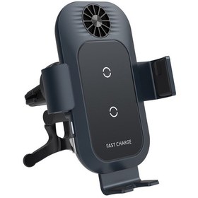 Resim Butu Z Flip3 / Flip4 / İçin Soğutma Fanlı C35 Çift Bobinli Cep Telefonu Tutucu Kablosuz Şarj Cihazı 