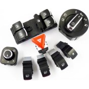 Resim Wolcar Volkswagen Jetta Kontrol Düğmeleri Süper 8 Li Krom Set 