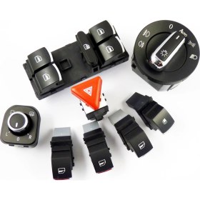 Resim Wolcar Volkswagen Jetta Kontrol Düğmeleri Süper 8 Li Krom Set 