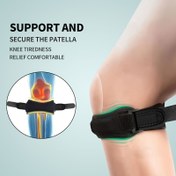 Resim Unisex Ayarlanabilir Diz Destek Kolsu Koşu ve Fitness için - Nefes Alabilen File ile Patellar Tendon Koruma, Ergonomik Tasarım ve Güvenli Kemer Kapatma, Siyah, Diz Kolsu, Spor Diz Destek, Şık Spor Aksesuarı, Dayanıklı Spor Bant 