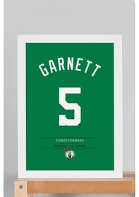 Resim Kevin Garnett Forma Çerçeveli Tablo - Nba Boston Celtics Jersey 