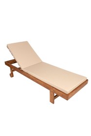 Resim Ermiya 55*180*5 Cm Fermuarlı Şezlong Minderi Yıkanır Silinir Arkası Kuşaklı Dış Mekan Kumaşlı 