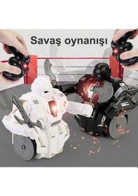 Resim Siyah-beyaz Uzaktan Kumandalı 2'li Aksiyon Robot Karakter Seti - Şarj Edilebilir, Ledli Ve 360 Dönen Akrobasi Figürleri Çok Renkli 