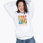 Resim Yaz Vakti Tasarımlı Kapşonlu Kadın Sweatshirt 