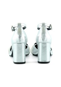 Resim Erkan Saçmacı Molly Lame Taşlı Fileli Kalın Topuklu Ayakkabı Lame 