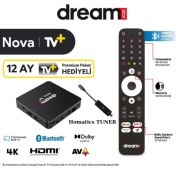 Resim Dreamstar Nova | Tvplus 12AY Hediye (4k Lisansli Android Tv Box | Homatics Siyah Type-C Tuner ile 