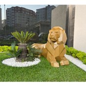 Resim DemirADS Metal 3 boyutlu 3D Heykel Büyük Boy Aslan Lion King 