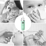 Resim Vkemall Bebek Burun Aspiratörü, 3 Seviye Emme Gücü Ve Led Ekranlı, Yumuşak Müzik İle Rahat Solunum Sağlayıcı, Silikon Uçlar Pembe/yeşil 