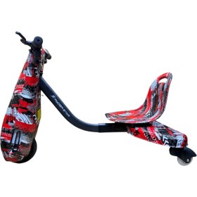 Resim Ryder Star Drift Car Drift Scooter Elektrikli Kaykay Hoverboard Dirift Kar Bluetooth Hoparlör LED Işıklı RS-R1 Red Extreme Grafit 