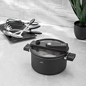 Resim Jumbo Force Fusion 6 L Siyah Hızlı Pişirici 