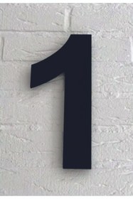 Resim Gold Pleksi Lüx Parlak Pleksi Kapı Numarası No:1 10cm Kendinden Yapışkanlı 