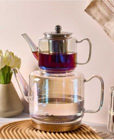 Resim Perotti Elio Luster Cam Çaydanlık Takımı 16496 Şeffaf 