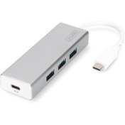 Resim Assmann Digitus USB 3.0 Hub, 3 x USB 3.0 port, 1 x USB Tip C PD (Power Deliv 