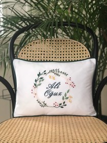 Resim Yılbaşı Modeli Dekoratif Bebek Yastığı - Yeşil / Biyeli 