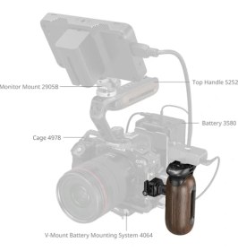 Resim Smallrig 5239 Nato Bağlantılı Ahşap Yan Tutamak 