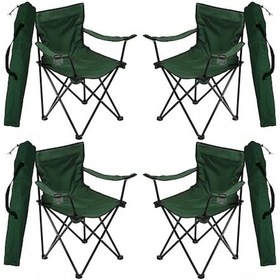 Resim Bofigo 4 Adet Kamp Sandalyesi Katlanır Sandalye Bahçe Koltuğu Piknik Plaj Balkon Sandalyesi Yeşil 