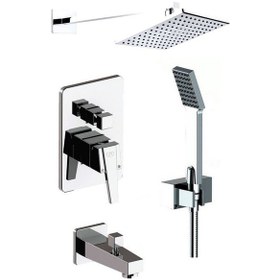 Resim Gpd Tam Ankastre Duş Seti Ritmo Krom 