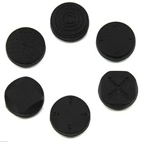 Resim Perfect Part PS Vita PSVita PSV 1000 2000 (Siyah) için 1 Set Analog Silikon Parmak Çubuğu Kavrama Joystick Kapak Kapağı 