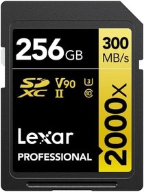 Resim Lexar Professional 256GB 2000X 300MB/s 8K V90 SD Hafıza Kartı 