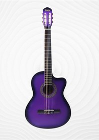 Resim Cg-3901prs Klasik Gitar 4/4 Sap Ayarlı Kesik Kasa Full Set Mor 