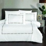 Resim Maxstyle Knitted Saten Beyaz Çift Kişilik Nevresim Takımı 