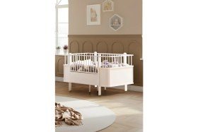 Resim Setay Mdf Beşik, Beyaz Dünya Büyüyen Beşik 80X130 - Beyaz Dünya Karyola 80X190 