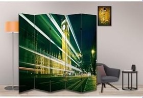 Resim Şehir Temalı Özel Tasarım Paravan Room Divider PRV1040, 180 x 180 
