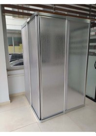 Resim Nokta Duşakabin 90 x 90 Teknesiz Plastik Cam Duşakabin Nd409 Şeffaf 