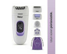 Resim Relux Purecare 5’i 1 Arada Islak Kuru Epilatör - 48 Cımbız, Masaj ve Yüz Temizleme Başlıklı, REP9548 