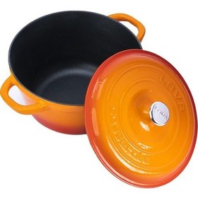 Resim Lava Döküm Yuvarlak Tencere Döküm Demir Kapak New Heritage Serisi 22 CM 