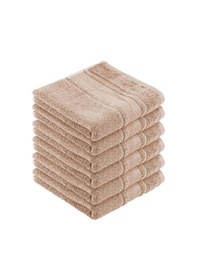 Resim Özdilek Colourist 50x90 Cm El-yüz Havlusu 6'lı Sütlü Kahve Çok Renkli 