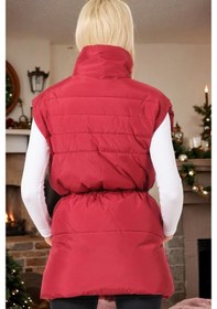 Resim Z6747 Dewberry Bayan Yelek-düz Bordo Düz Bordo 