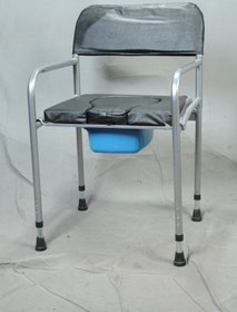 Resim Katlanır Deri Döşemeli Hasta Klozet Siyah 